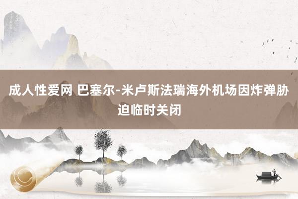 成人性爱网 巴塞尔-米卢斯法瑞海外机场因炸弹胁迫临时关闭