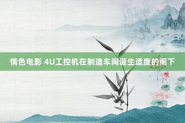 情色电影 4U工控机在制造车间诞生适度的阁下